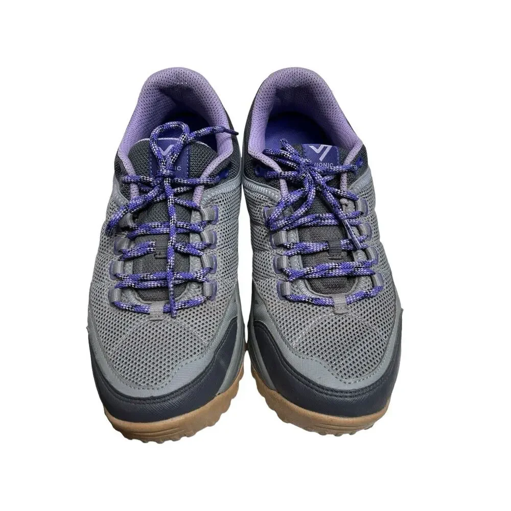 Vionic Shoes Womens Mckinley Low Trail Hiking Sneakers 3105 Gray Purple Size 9.5 - Picture 4 of 9